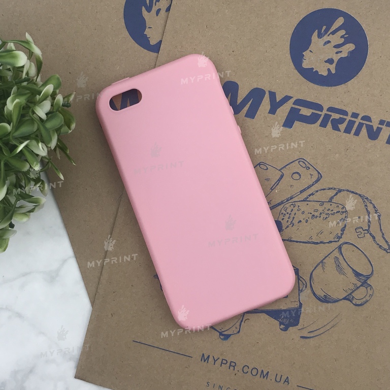 Чохол силіконовий для iPhone 5 / 5S рожевий (4467) 