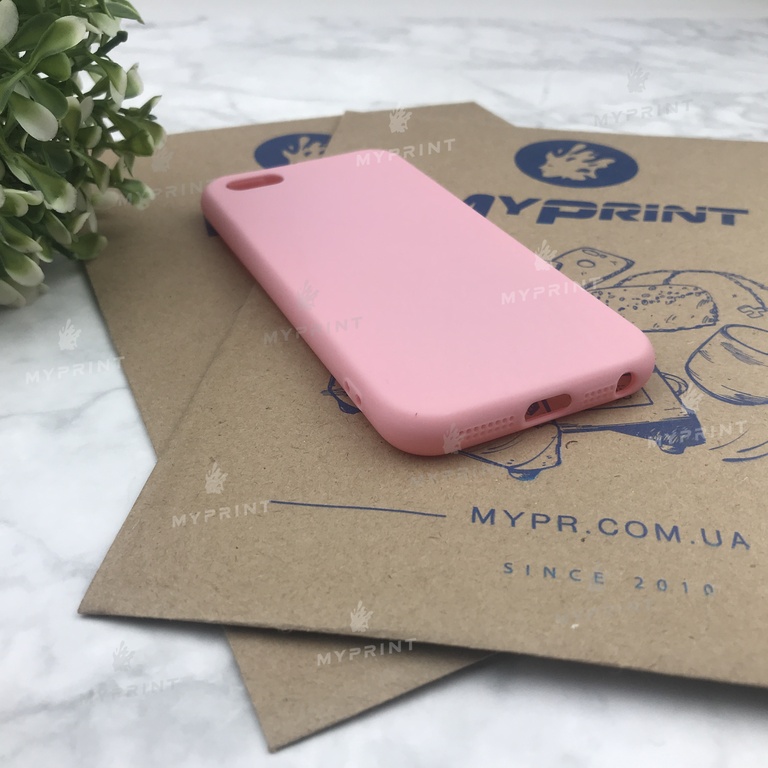 Чохол силіконовий для iPhone 5 / 5S рожевий (4467) 