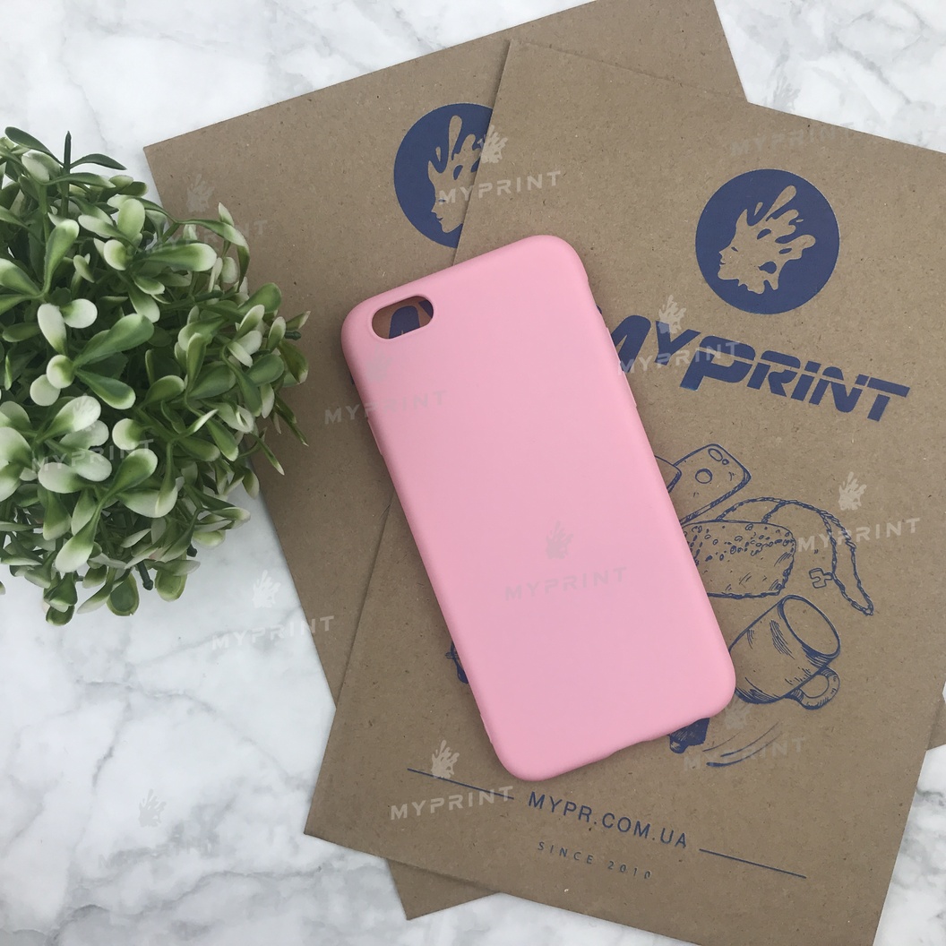 Чохол силіконовий для iPhone 6 / 6S рожевий (4479) - фото 1 Чохол силіконовий для iPhone 6 / 6S рожевий (4479) - фото 1 - Чохли для УФ друку