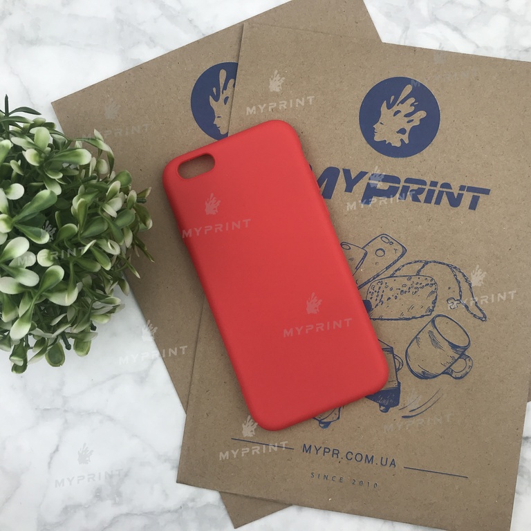 Silicone cover for iPhone 6 / 6S red (4480)  Silicone cover for iPhone 6 / 6S red (4480)