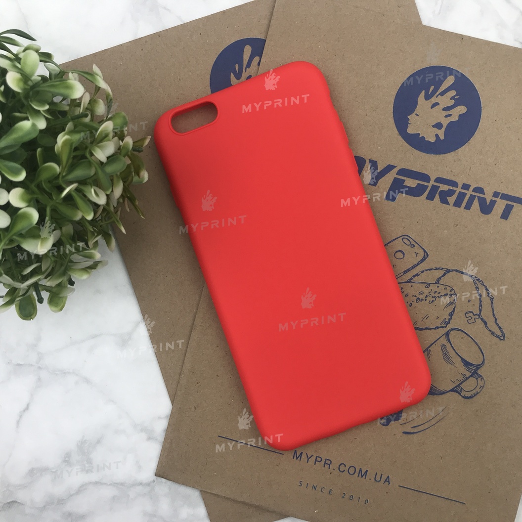Чохол силіконовий для iPhone 6 PLUS / 6S PLUS червоний (4474) - фото 1 - Чохли для УФ друку