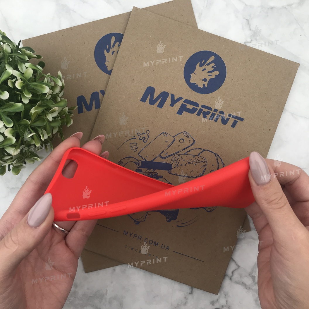 Чохол силіконовий для iPhone 6 PLUS / 6S PLUS червоний (4474) - фото 3 - Чохли для УФ друку