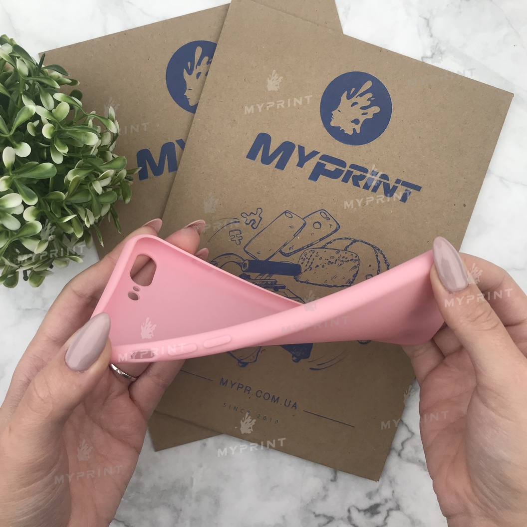 Чохол силіконовий для iPhone 7 PLUS / 8 PLUS рожевий (4485) - фото 3 - Чохли для УФ друку