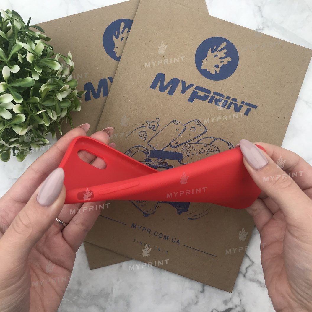 Silicone cover for iPhone XR red (4504) - фото 3 Silicone cover for iPhone XR red (4504) - фото 3 - Covers for UV printing