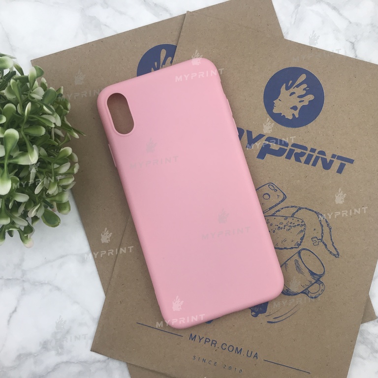 Чохол силіконовий для iPhone XS Max рожевий (4509) 
