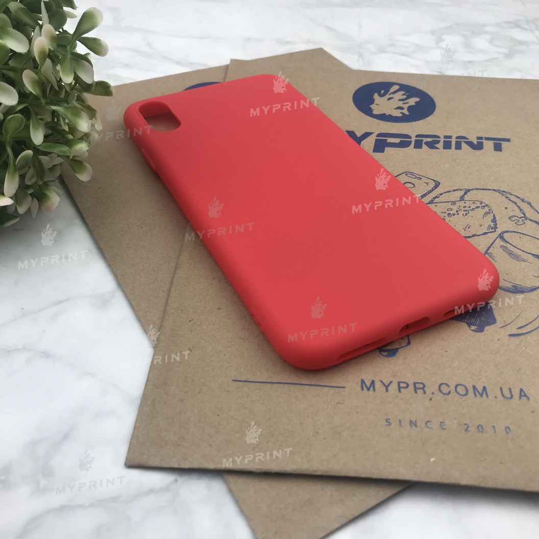 Silicone case for iPhone XS Max red (4510) - фото 2 Silicone case for iPhone XS Max red (4510) - фото 2 - Covers for UV printing