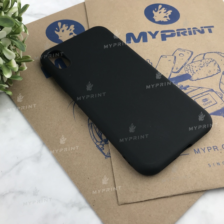 Чехол силиконовый для iPhone X черный (4496)  Чехол силиконовый для iPhone X черный (4496)