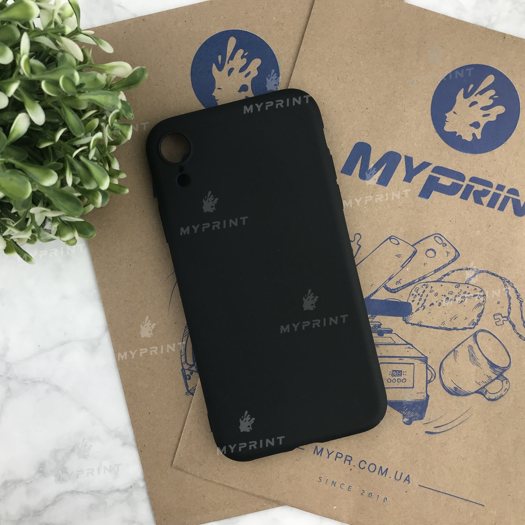 Чохол силіконовий для iPhone XR чорний (4502) - фото 1 - Чохли для УФ друку