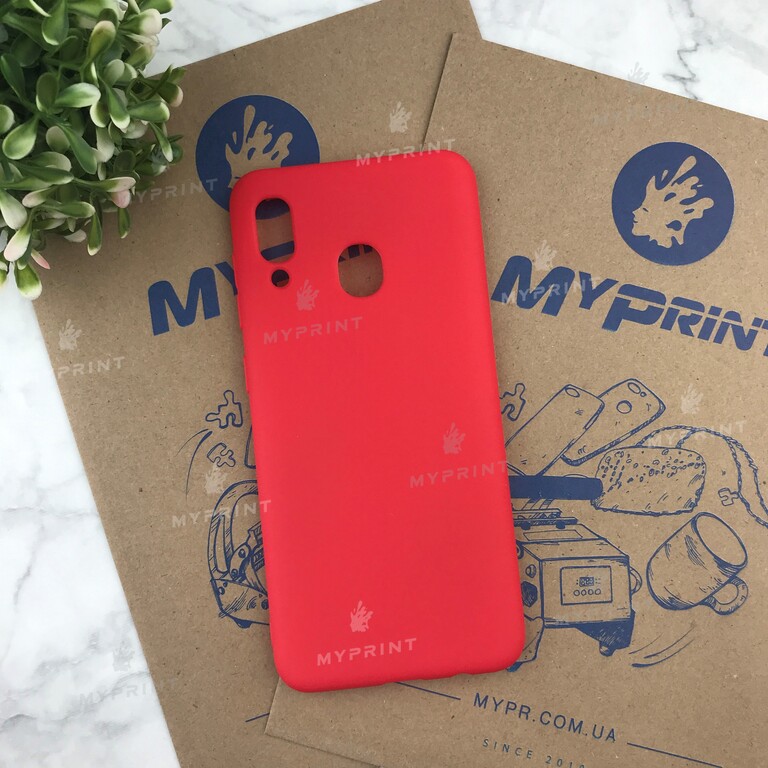 Чохол силіконовий для Samsung A20 / A30 / M10s червоний (4808) 