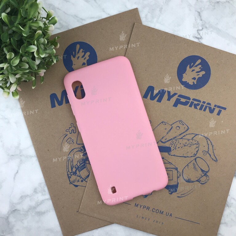 Чохол силіконовий для Samsung A10 рожевий (4801) 