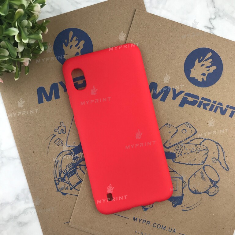 Чохол силіконовий для Samsung A10 червоний (4802) 