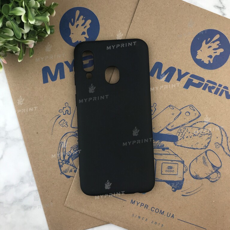Чохол силіконовий для Samsung A40 чорний (5490) 
