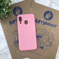 Чохол силіконовий для Samsung A40 рожевий (5492) - фото 1 - Чохли для УФ друку