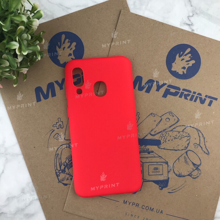 Silicone case for Samsung A40 red (5493)  Silicone case for Samsung A40 red (5493)