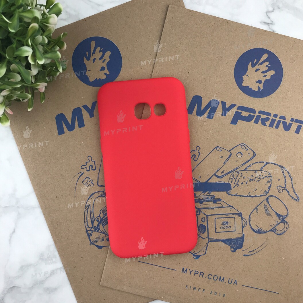 Чохол силіконовий для Samsung A320 червоний (4816) - фото 1 - Чохли для УФ друку