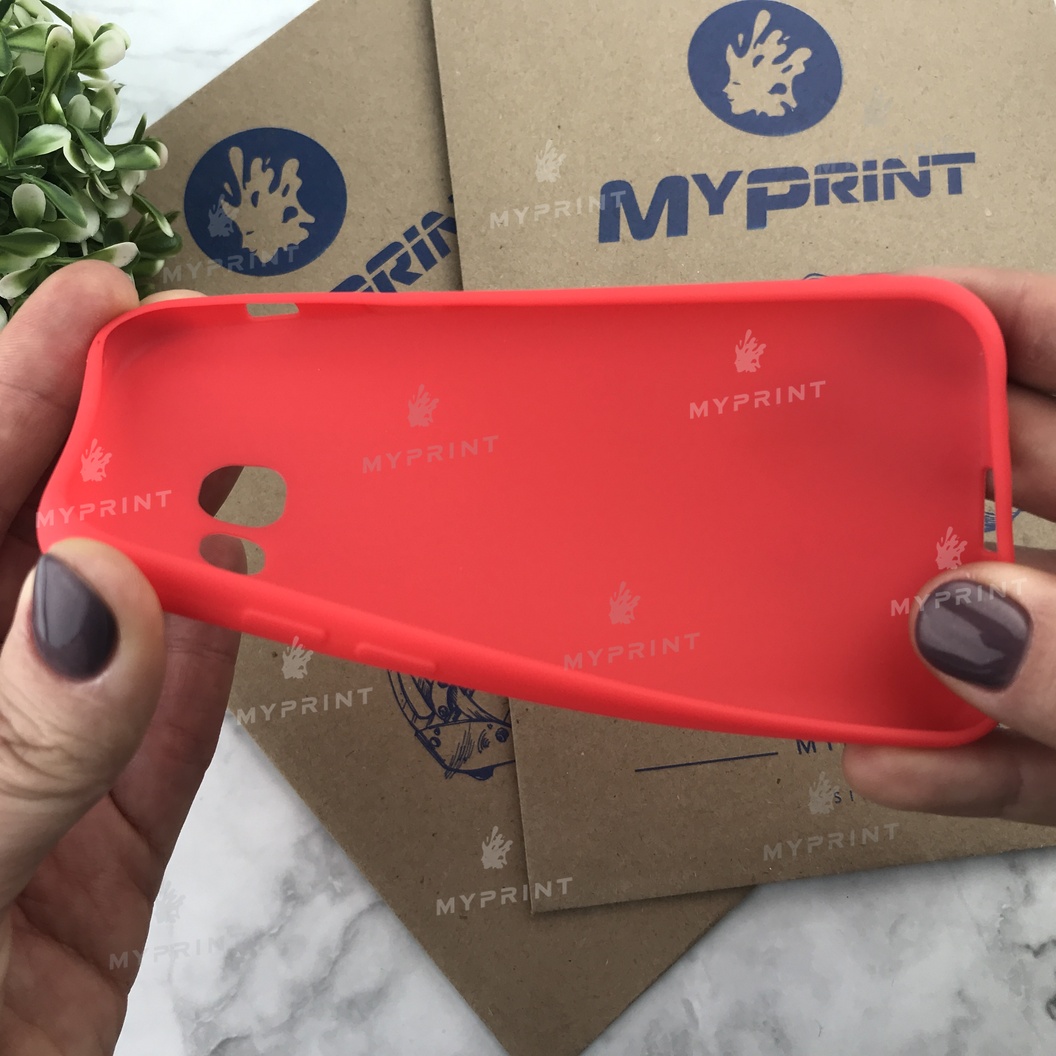Чохол силіконовий для Samsung A320 червоний (4816) - фото 3 - Чохли для УФ друку