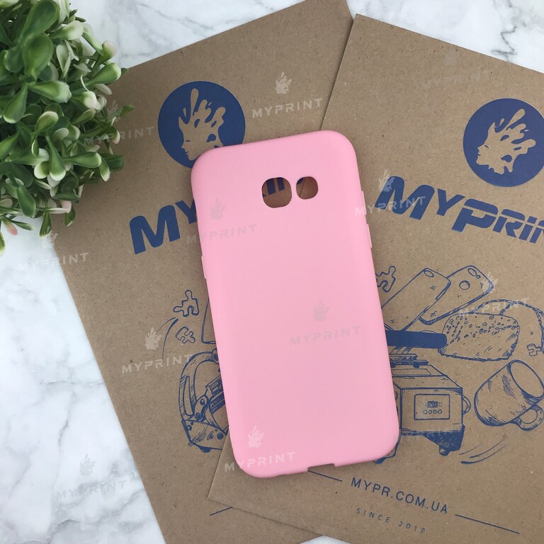 Чохол силіконовий для Samsung A520 рожевий (4833) 