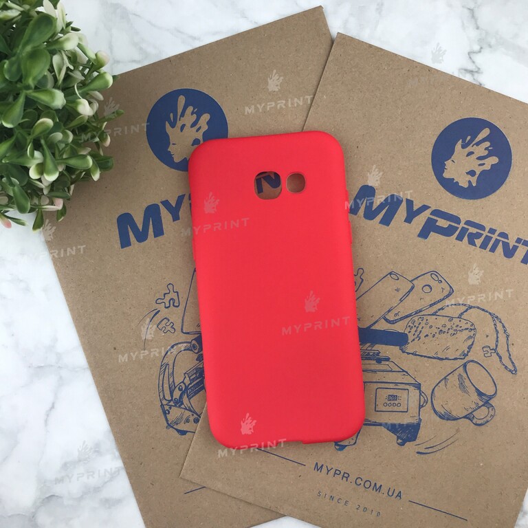 Чохол силіконовий для Samsung A520 червоний (4834) 