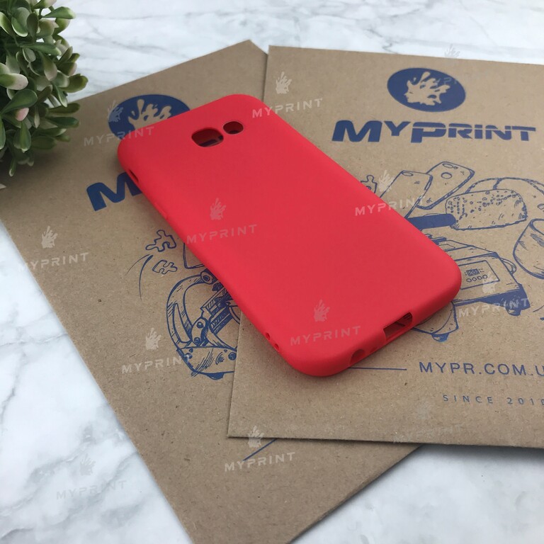 Чохол силіконовий для Samsung A520 червоний (4834) 