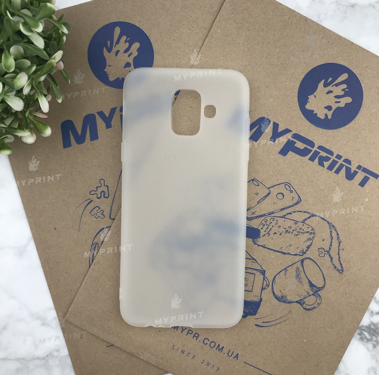 Чохол силіконовий для Samsung A6 білий (4843) 