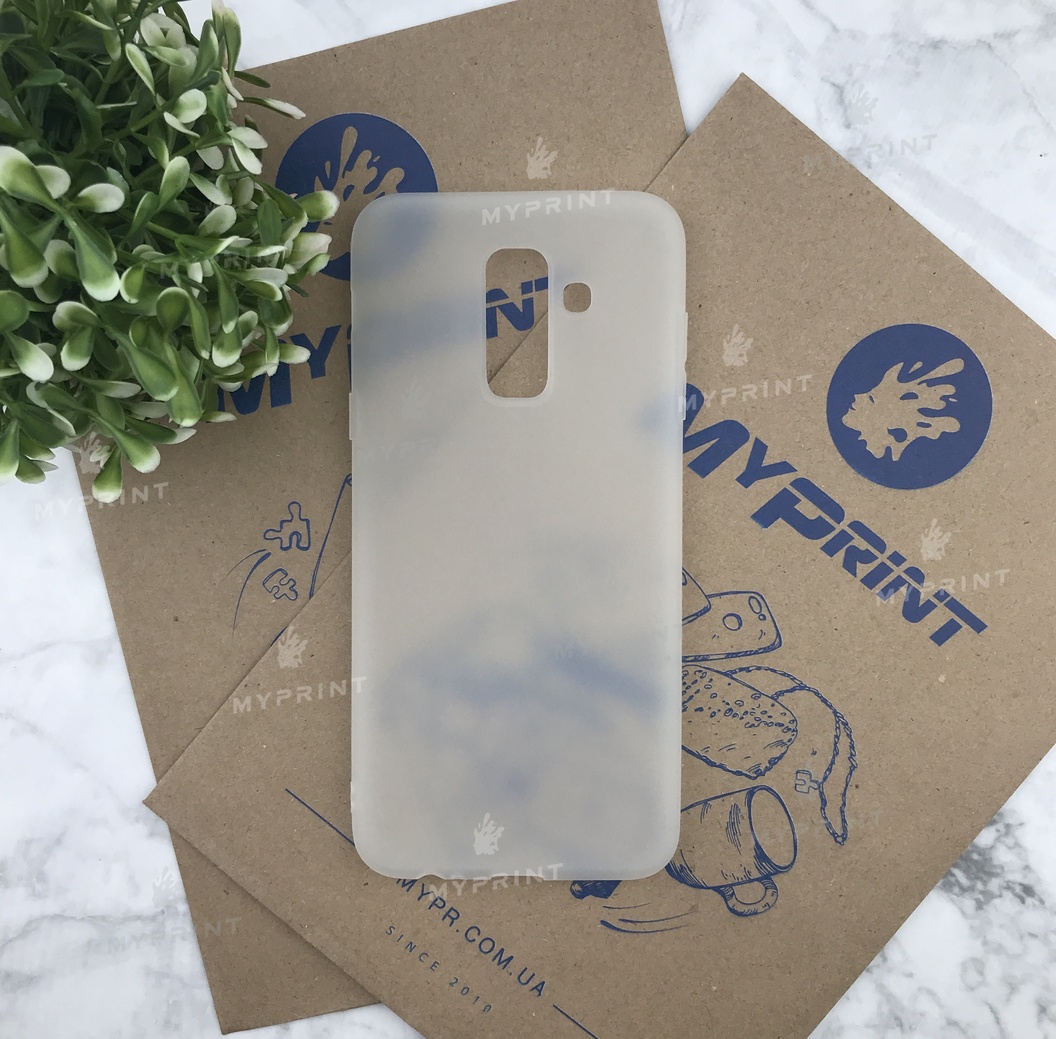 Чохол силіконовий для Samsung A6 Plus білий (4837) - фото 1 Чохол силіконовий для Samsung A6 Plus білий (4837) - фото 1 - Чохли для УФ друку