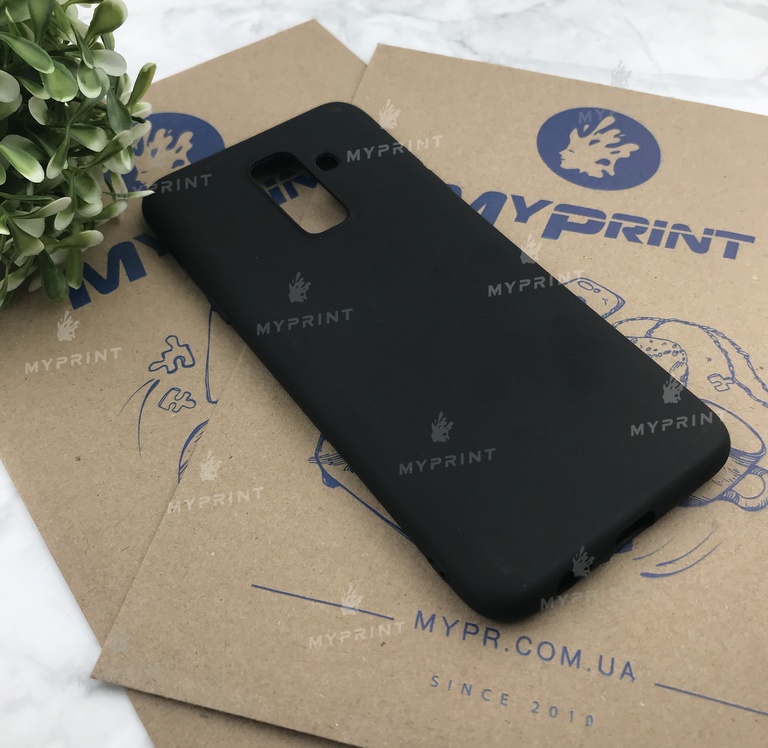 Чохол силіконовий для Samsung A6 Plus чорний (4838) 