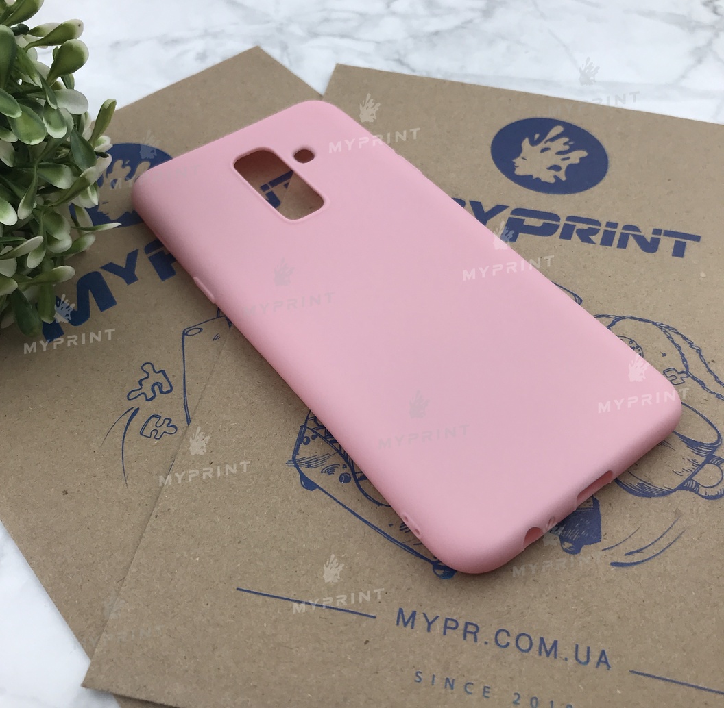Чохол силіконовий для Samsung A6 Plus рожевий (4839) - фото 2 - Чохли для УФ друку