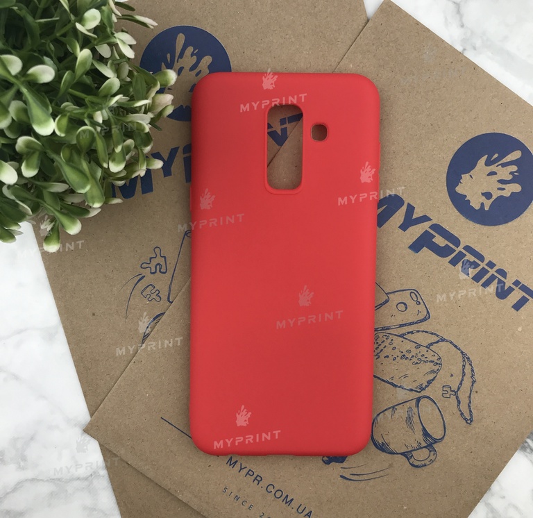 Чохол силіконовий для Samsung A6 Plus червоний (4840)  Чохол силіконовий для Samsung A6 Plus червоний (4840)