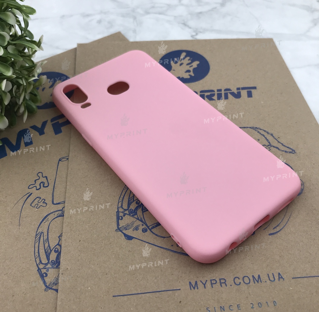 Чохол силіконовий для Samsung A6S рожевий (4851) - фото 2 - Чохли для УФ друку