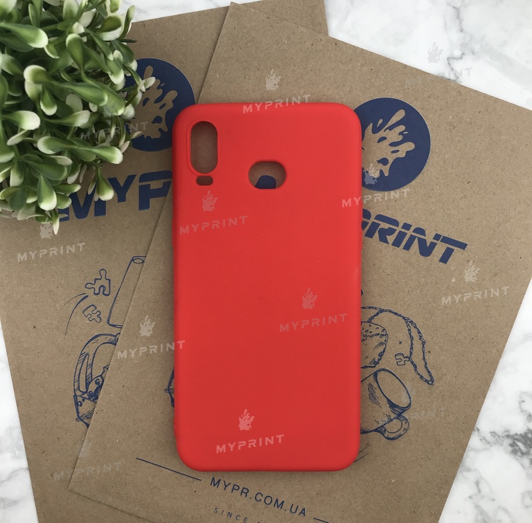 Чохол силіконовий для Samsung A6S червоний (4852) 