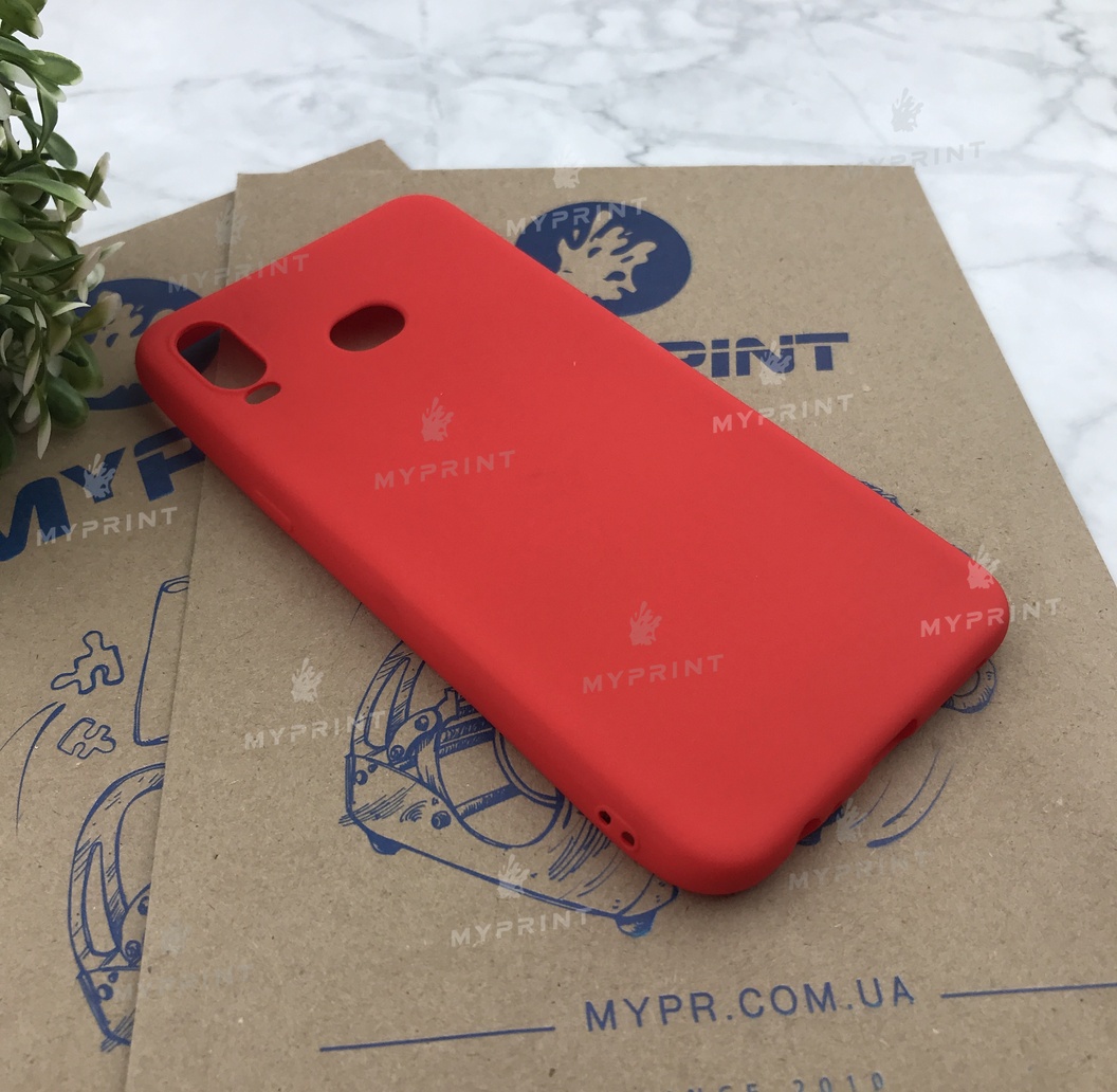 Чохол силіконовий для Samsung A6S червоний (4852) - фото 2 - Чохли для УФ друку