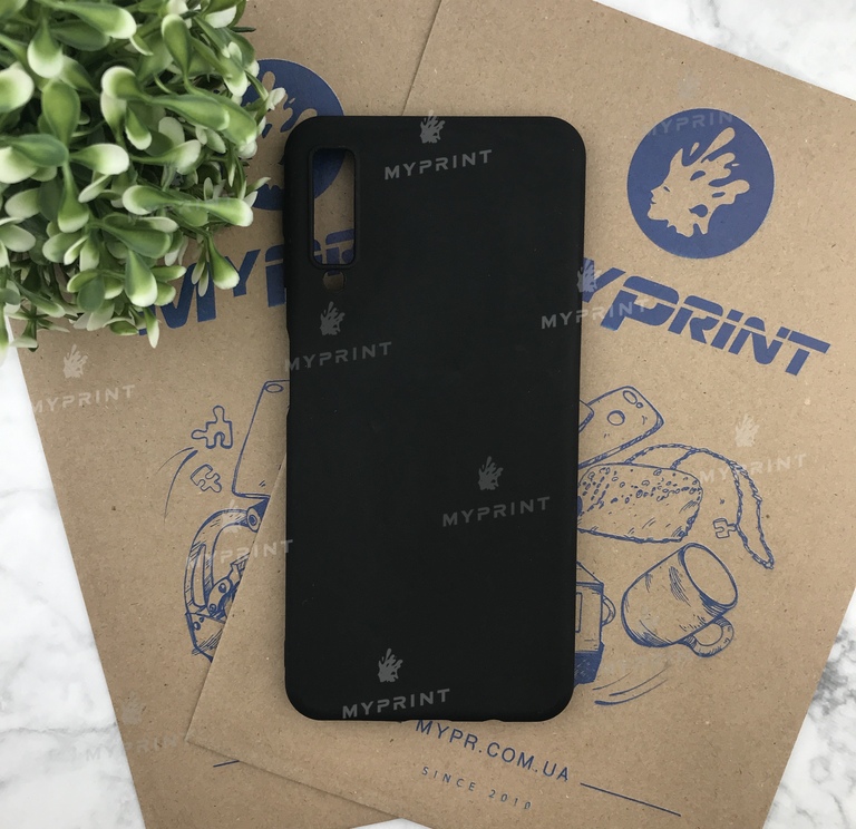 Чохол силіконовий для Samsung A7 2018 чорний (4856) 