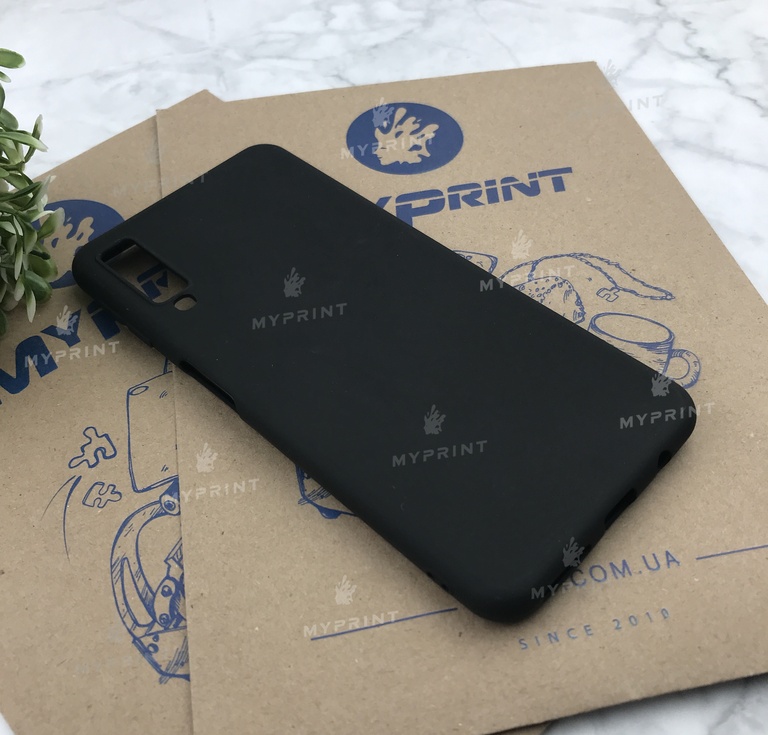Чохол силіконовий для Samsung A7 2018 чорний (4856) 