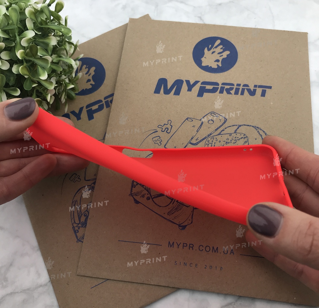 Чохол силіконовий для Samsung A7 2018 червоний (4858) - фото 3 - Чохли для УФ друку