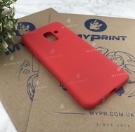 Чохол силіконовий для Samsung A8 2018 червоний (4870) - фото 2 - Чохли для УФ друку