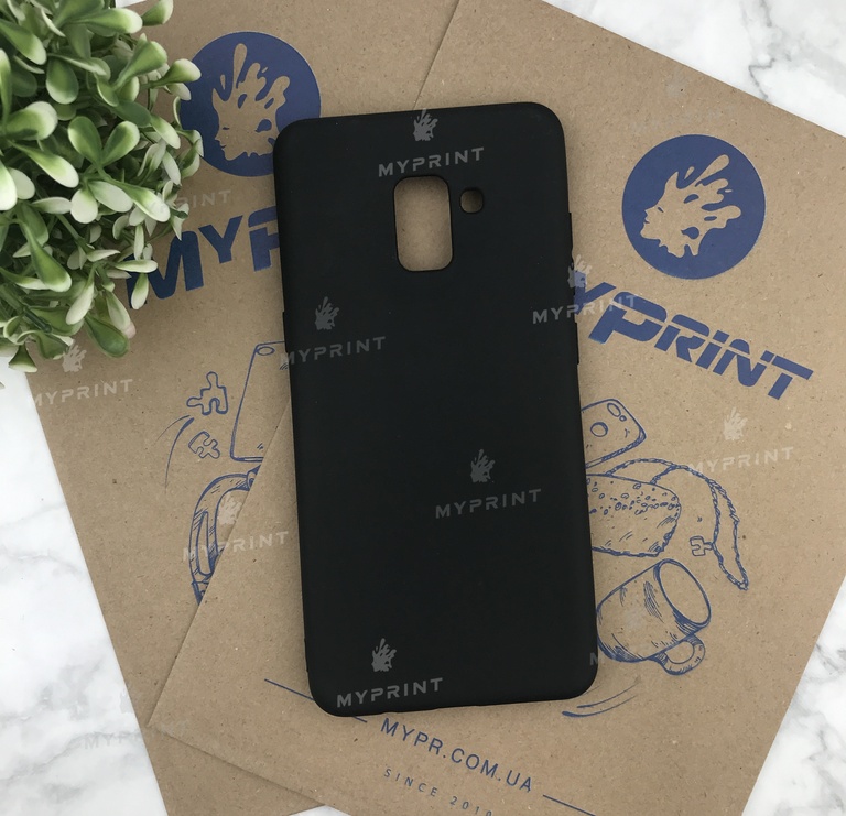 Чохол силіконовий для Samsung A8 Plus 2018 чорний (4874) 