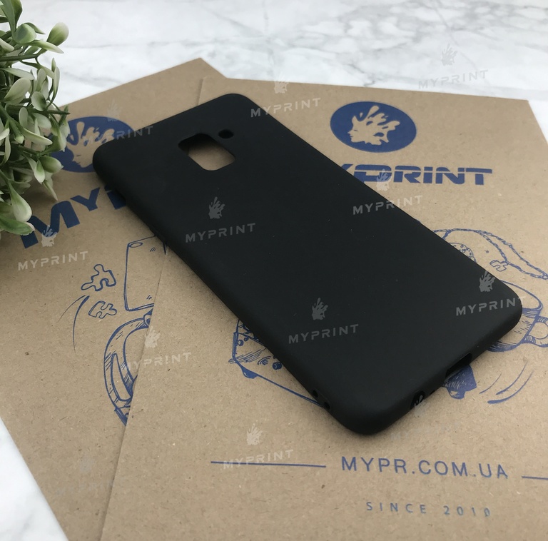 Чохол силіконовий для Samsung A8 Plus 2018 чорний (4874) 