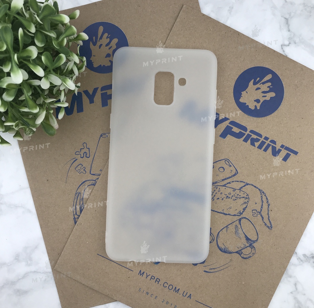 Чохол силіконовий для Samsung A8 Plus 2018 білий (4873) - фото 1 Чохол силіконовий для Samsung A8 Plus 2018 білий (4873) - фото 1 - Чохли для УФ друку