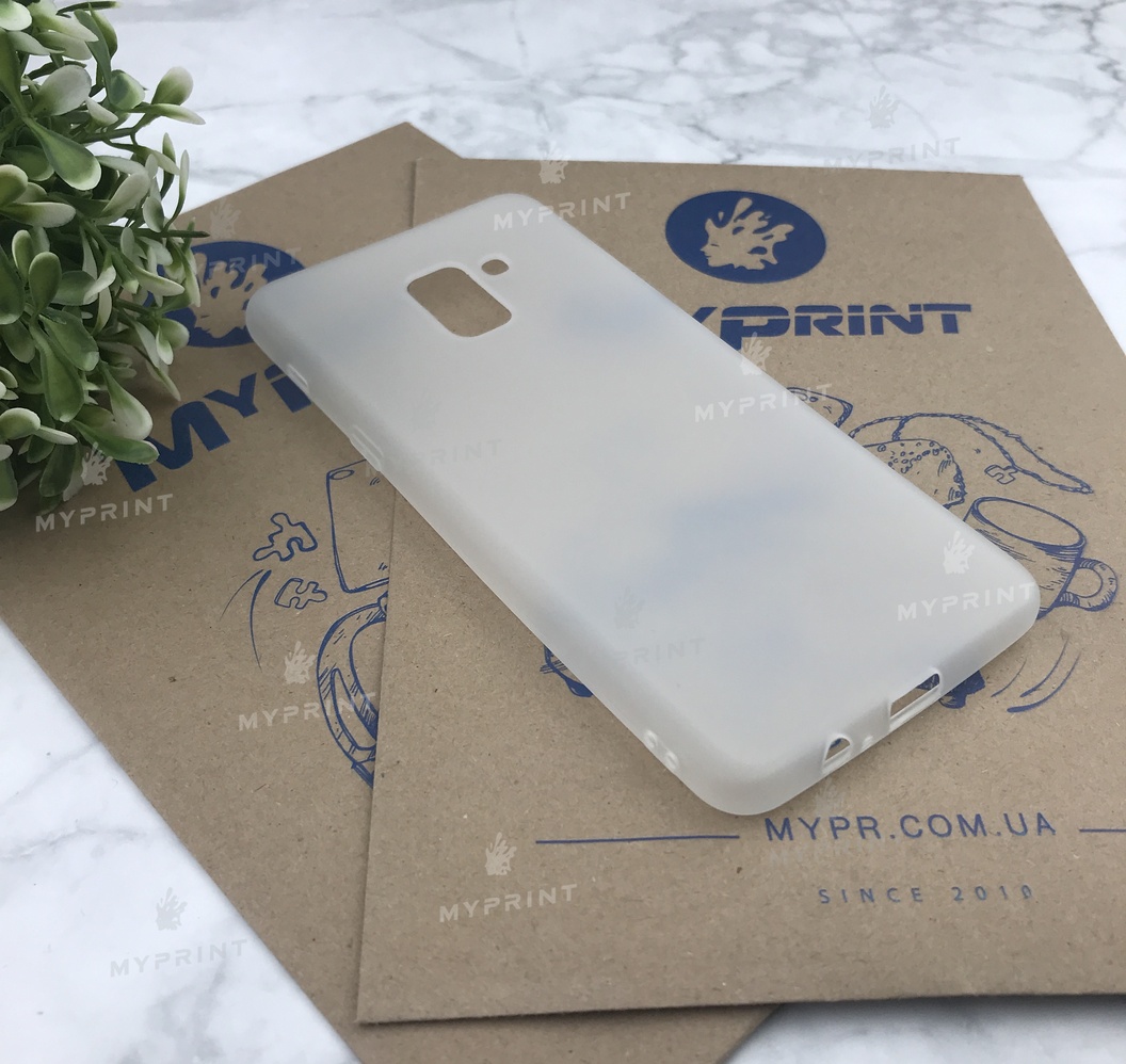 Чохол силіконовий для Samsung A8 Plus 2018 білий (4873) - фото 2 Чохол силіконовий для Samsung A8 Plus 2018 білий (4873) - фото 2 - Чохли для УФ друку