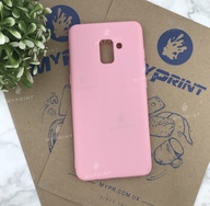Чохол силіконовий для Samsung A8 Plus 2018 рожевий (4875) - фото 1 - Чохли для УФ друку