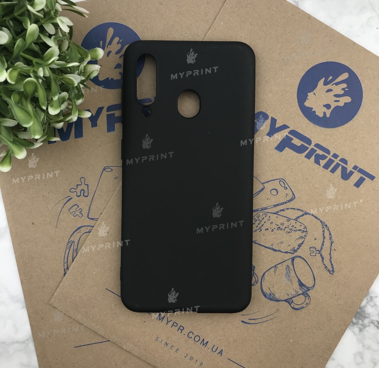 Чохол силіконовий для Samsung A60 / M40 чорний (5496)  Чохол силіконовий для Samsung A60 / M40 чорний (5496)
