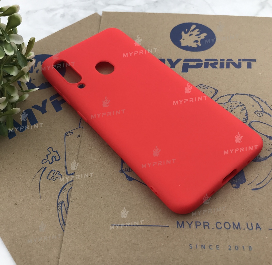 Чохол силіконовий для Samsung A60 / M40 червоний (5497) - фото 2 - Чохли для УФ друку