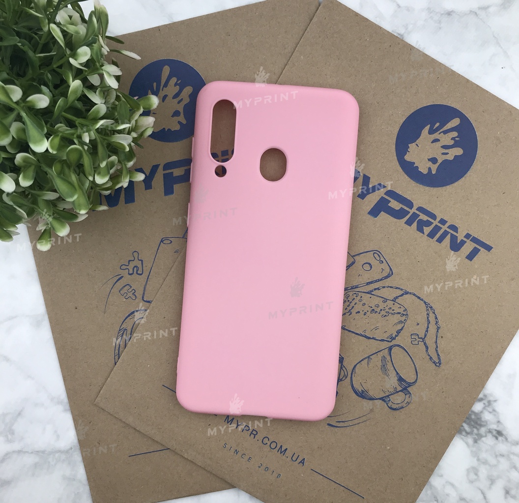 Silicone case for Samsung A60 / M40 pink (5499) - фото 1 Silicone case for Samsung A60 / M40 pink (5499) - фото 1 - Covers for UV printing