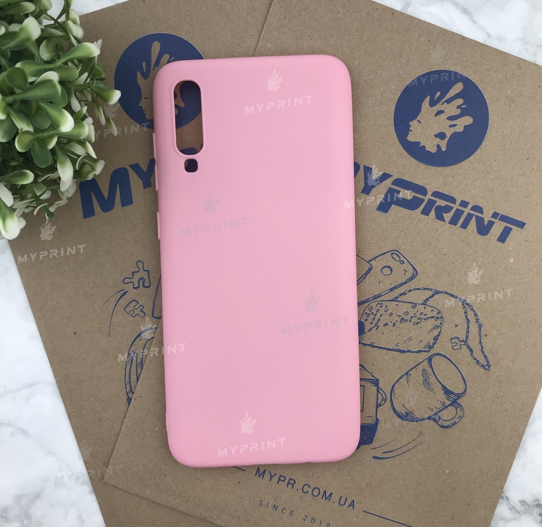 Чохол силіконовий для Samsung A70 / A70s рожевий (5630) - фото 1 Чохол силіконовий для Samsung A70 / A70s рожевий (5630) - фото 1 - Чохли для УФ друку