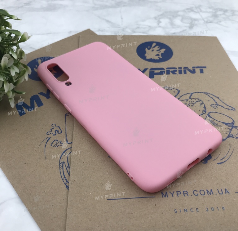 Чохол силіконовий для Samsung A70 / A70s рожевий (5630) 