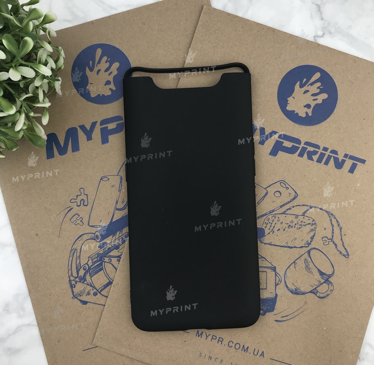 Чохол силіконовий для Samsung A80 чорний (5505) 