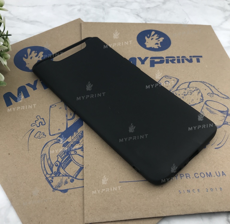 Чохол силіконовий для Samsung A80 чорний (5505) 