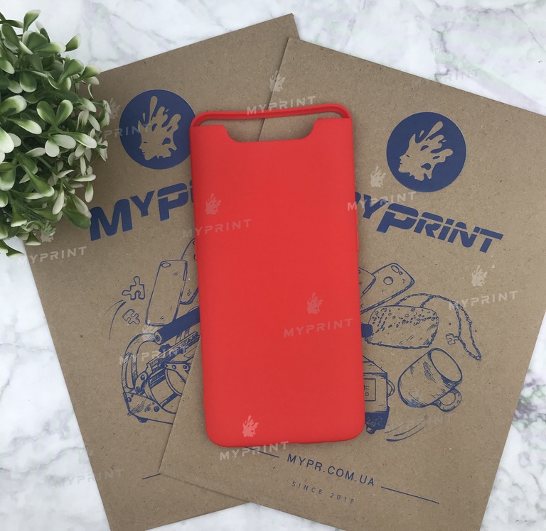 Чохол силіконовий для Samsung A80 червоний (5506) 