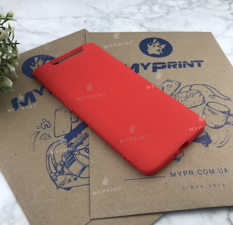 Чохол силіконовий для Samsung A80 червоний (5506) 