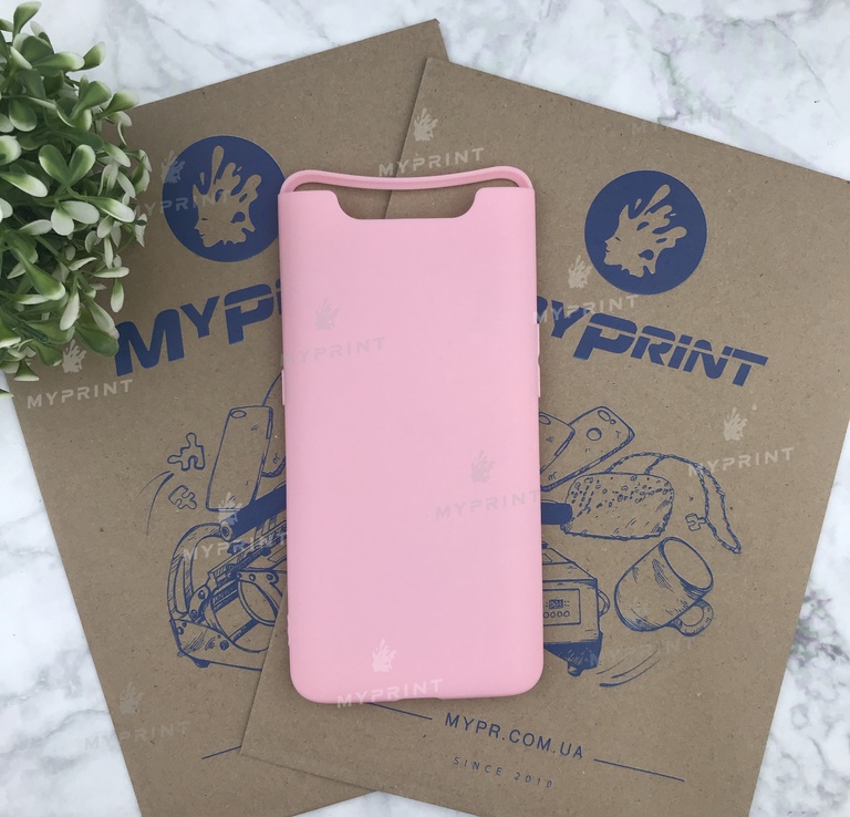 Чохол силіконовий для Samsung A80 рожевий (5508) 